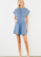 Load image into Gallery viewer, Short Sleeve Checkered Pattern Dress
