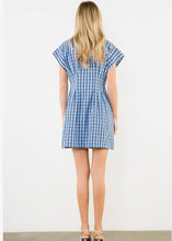 Load image into Gallery viewer, Short Sleeve Checkered Pattern Dress
