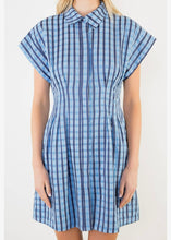 Load image into Gallery viewer, Short Sleeve Checkered Pattern Dress
