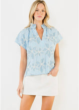 Load image into Gallery viewer, Short Sleeve Embroidery Floral Top
