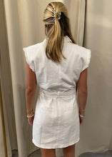 Load image into Gallery viewer, Raw Edge Belted Sleeveless Dress
