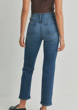 Load image into Gallery viewer, Dark Wash Classic Straight Just Black Denim Jeans
