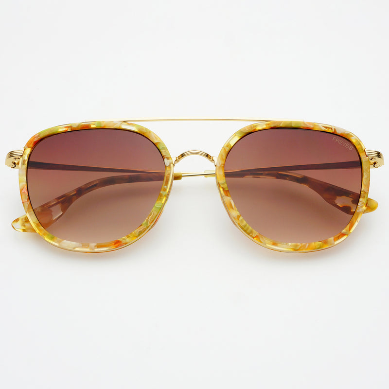Weston Round Unisex Sunglasses -Yellow Tortoise