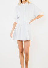 Load image into Gallery viewer, Short Puff Sleeve Collared Dress
