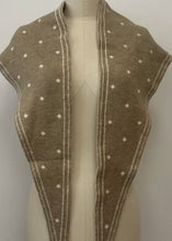 Load image into Gallery viewer, Beige Dot Knit Triangle Scarf
