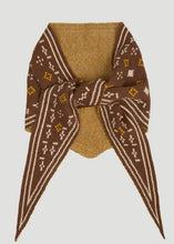 Load image into Gallery viewer, Brown Foulard Knit Triangle Scarf
