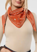 Load image into Gallery viewer, Dark Orange Foulard Knit Triangle Scarf
