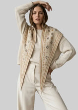 Load image into Gallery viewer, Cream Foulard Knit Triangle Scarf
