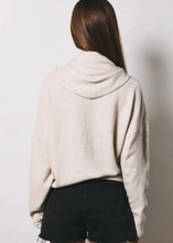 Load image into Gallery viewer, Beige Long Sleeve Sweater With Triangular Scarf
