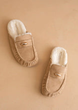 Load image into Gallery viewer, Almond Fur Lined Mule Loafer
