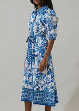 Load image into Gallery viewer, Floral Belted Midi Dress
