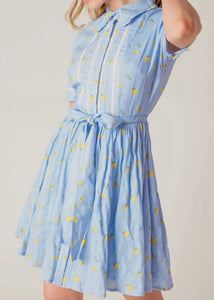 Lemon Woven Mini Dress