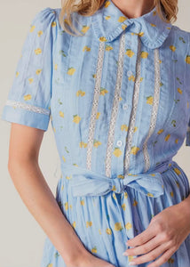 Lemon Woven Mini Dress