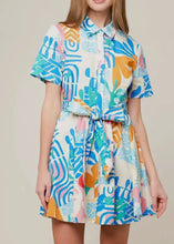 Load image into Gallery viewer, Tropical Multi Print Mini Dress
