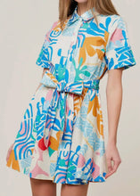 Load image into Gallery viewer, Tropical Multi Print Mini Dress
