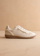 Load image into Gallery viewer, Cream Lace Trimmed Retro Sneaker
