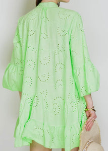 Green Eyelet Dress