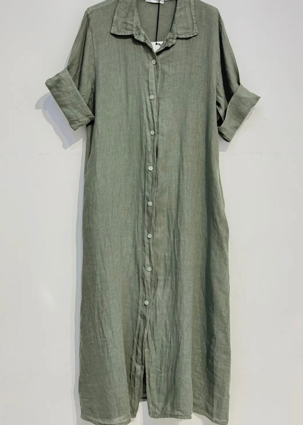 Linen Khaki Dress