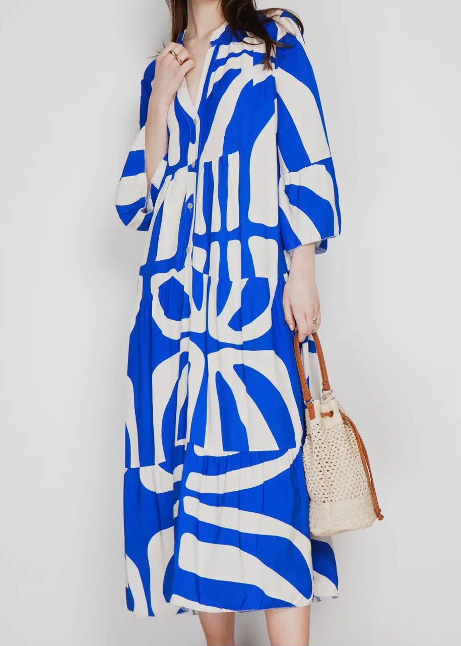 Royal Print Dress