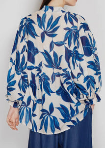 Printed Navy Top