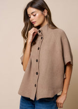 Load image into Gallery viewer, Button Down Knit Cape Jacket
