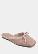 Load image into Gallery viewer, Nude Snake Slip-On Flat
