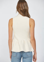 Load image into Gallery viewer, Mock Neck Peplum Sweater Tank
