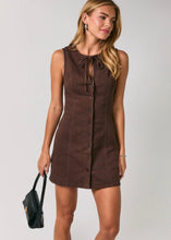 Load image into Gallery viewer, Bow Detail Sleeveless Button Down Dress
