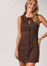 Load image into Gallery viewer, Bow Detail Sleeveless Button Down Dress
