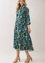 Load image into Gallery viewer, Botanical Print Button Front Midi Dress
