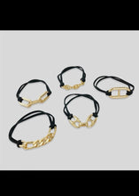 Load image into Gallery viewer, Black Hair Tie Bracelet Set
