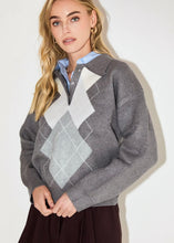 Load image into Gallery viewer, Argyle Knit Sweater
