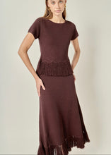 Load image into Gallery viewer, Fringe Detailed Short Sleeve Knit Top
