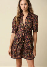 Load image into Gallery viewer, Printed Tie Waist Mini Dress
