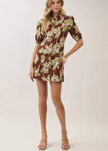 Load image into Gallery viewer, Floral Print Collared Button Down Mini Dress
