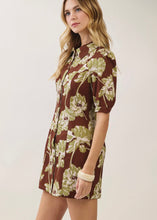Load image into Gallery viewer, Floral Print Collared Button Down Mini Dress
