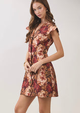 Load image into Gallery viewer, Vintage Floral Scalloped Collar Mini Dress
