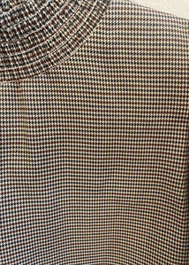 Flutter Sleeve Houndstooth Pattern Top