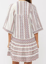 Load image into Gallery viewer, Stripe Jaquard Pom-Pom Lace Mini Dress
