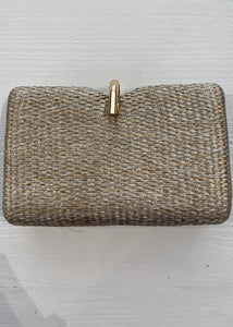 Gold Straw Clutch