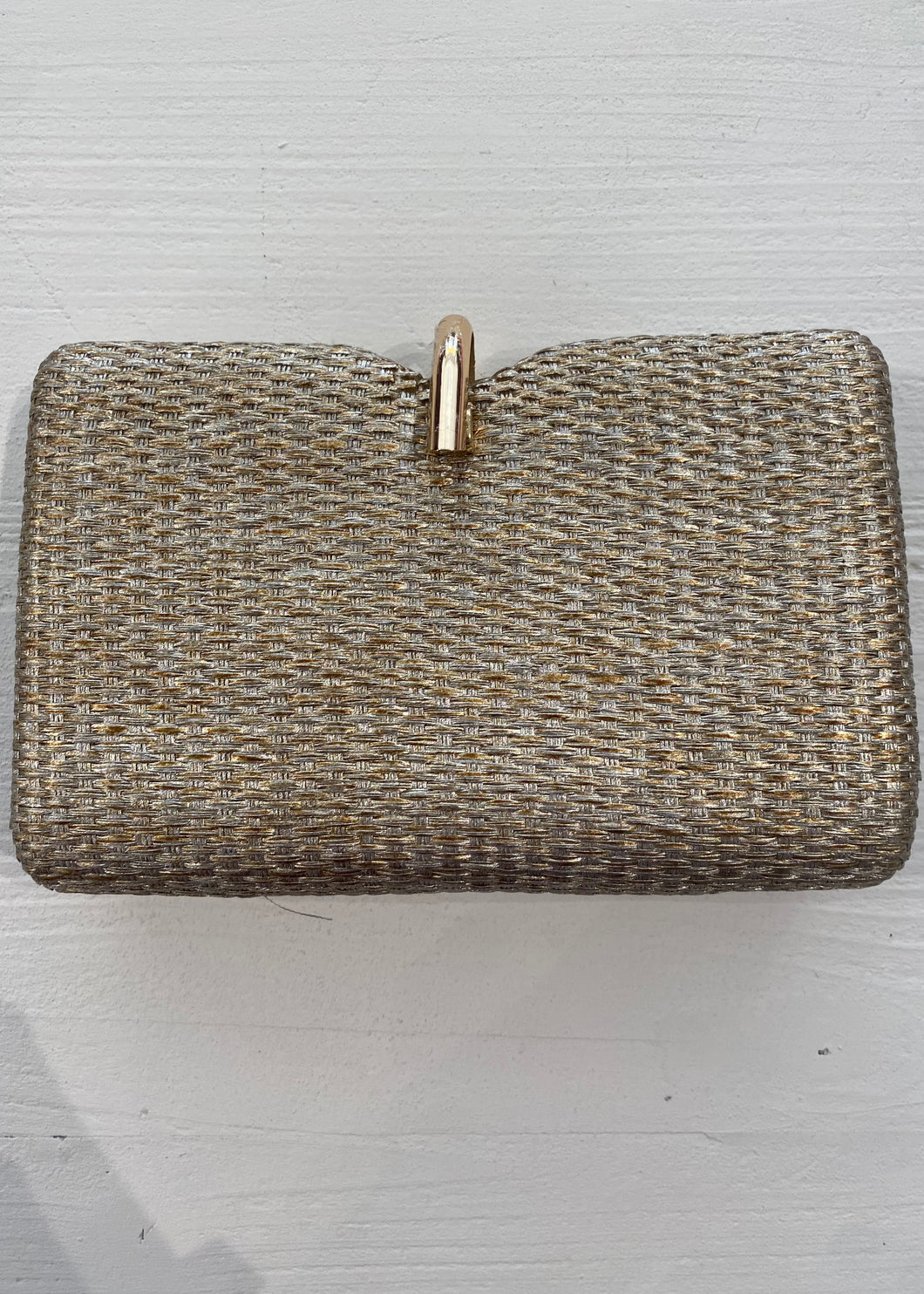 Gold Straw Clutch
