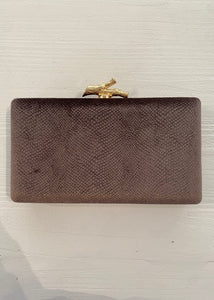 Pewter Velvet Bag
