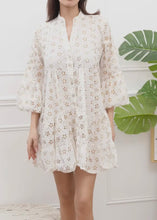 Load image into Gallery viewer, Metallic Embroidered Mini Dress
