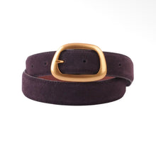 Load image into Gallery viewer, Suede Belt With Organic Shape Buckle
