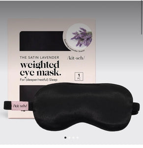 Kitsch Lavender Weighted Satin Eye Mask