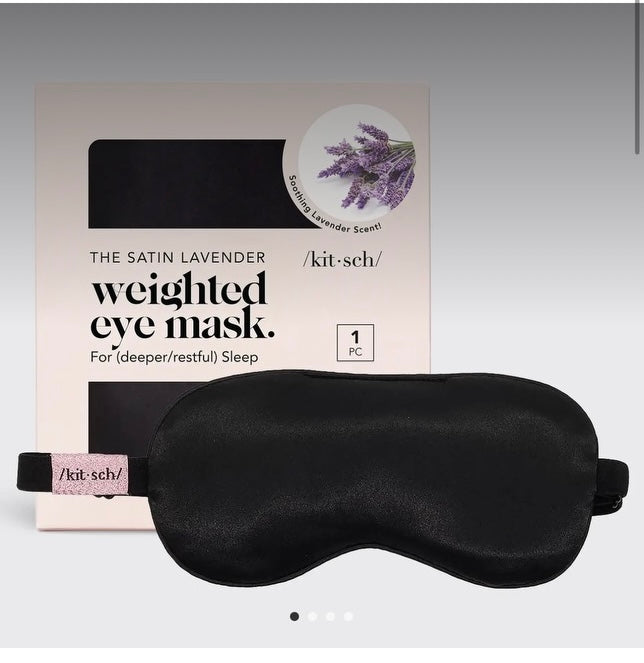 Kitsch Lavender Weighted Satin Eye Mask