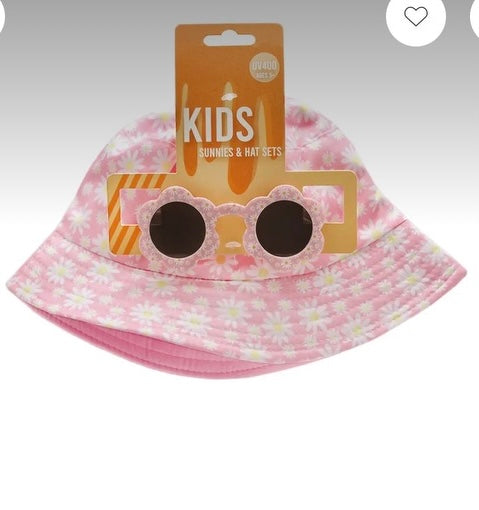 Kids Sunglasses With Bucket Hat