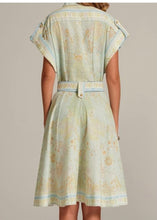Load image into Gallery viewer, Printed Short Sleeve Shirt Dress
