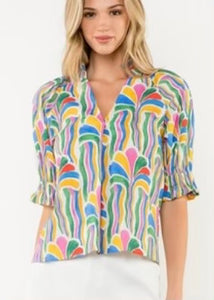 Abstract Print Top