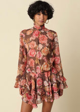 Load image into Gallery viewer, Floral Ruffle Trim Dress

